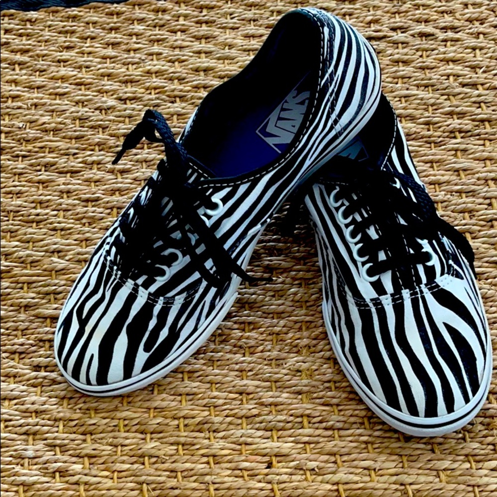 Vans zebra striped sneakers